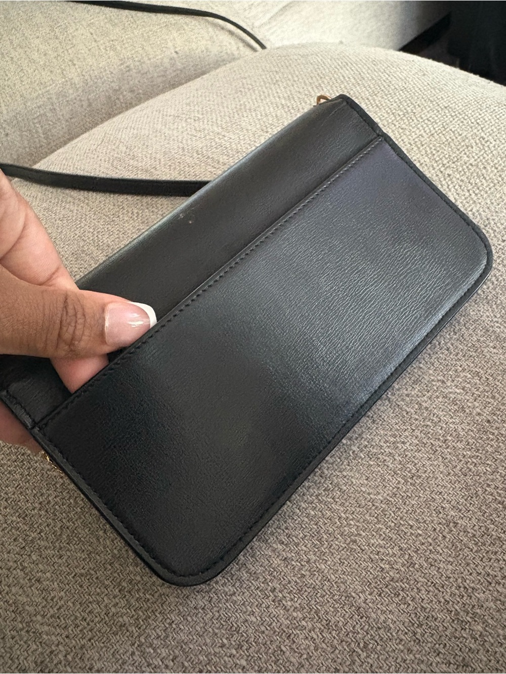 Saint Laurent Black Leather YSL Logo Chain Crossbody - Picture 5 of 5
